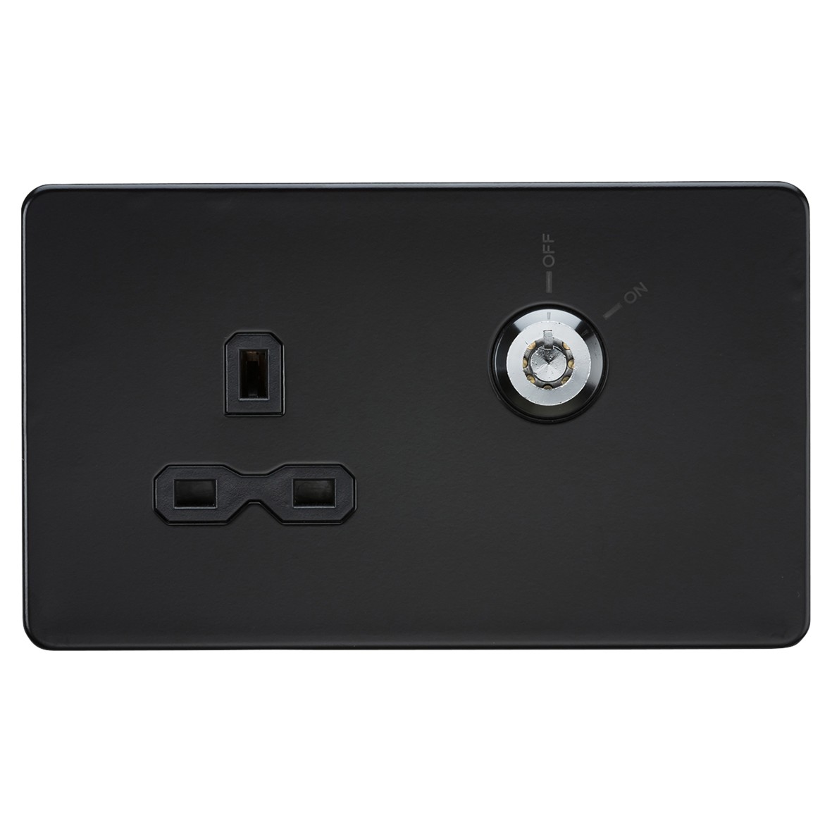 Knightsbridge 13A 1 Gang Double Pole Lockable Key Switch Socket Æ’?&quot 674360