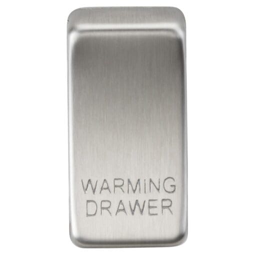 Knightsbridge Printed Grid Switch Rocker - Warming Drawer - Brushed Chr 675068
