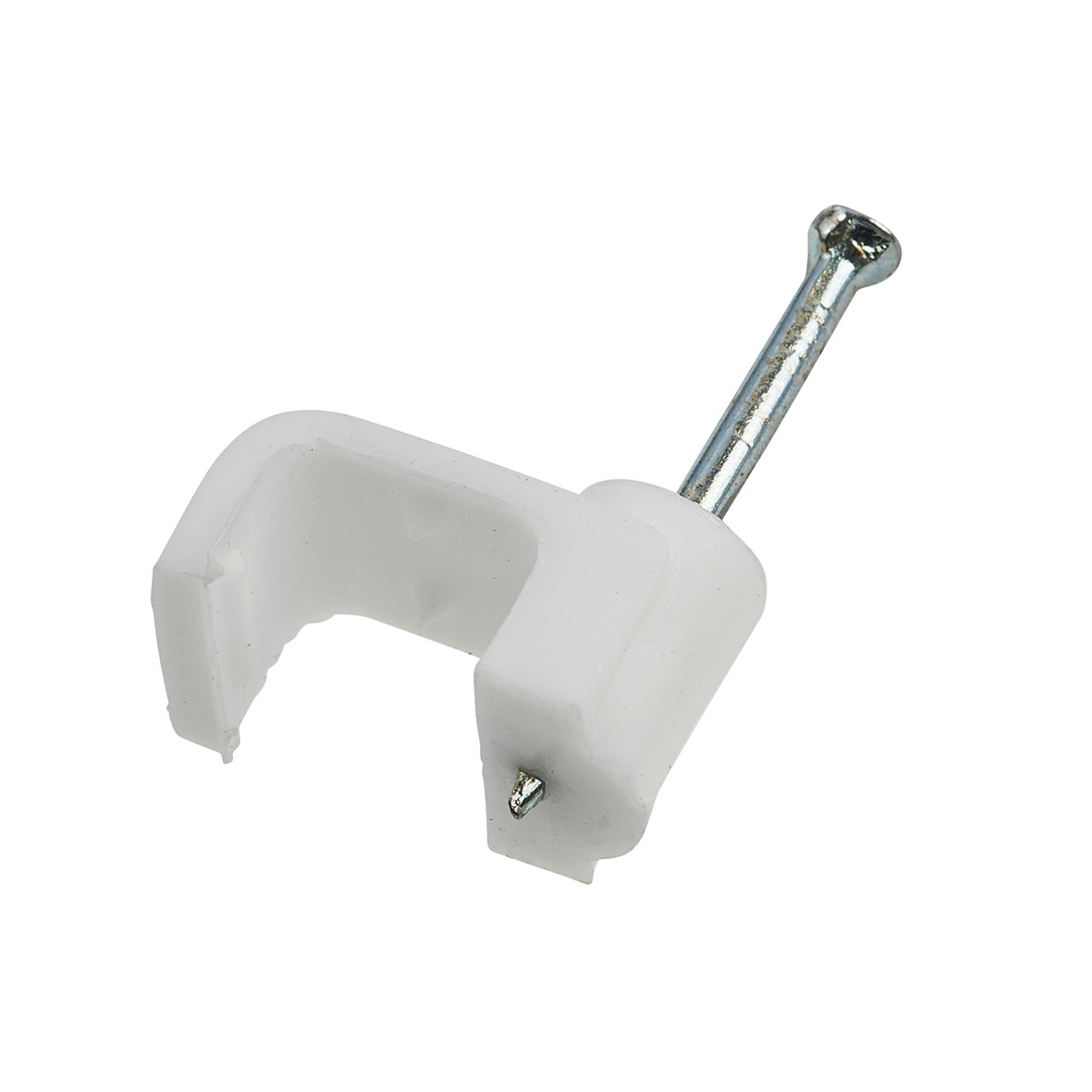 5x Tower Flat Twin & Earth Clips - 2.5mm - White 678874