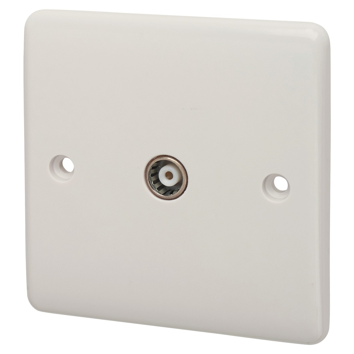 Eurolite Enhance 1 Gang TV Coaxial Socket - White 679499