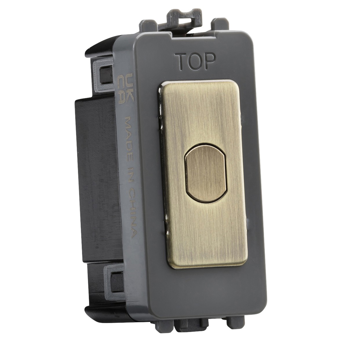 Knightsbridge 10-100W 1 Gang 1 Way LED Grid Touch Dimmer Switch - Antiq 681464