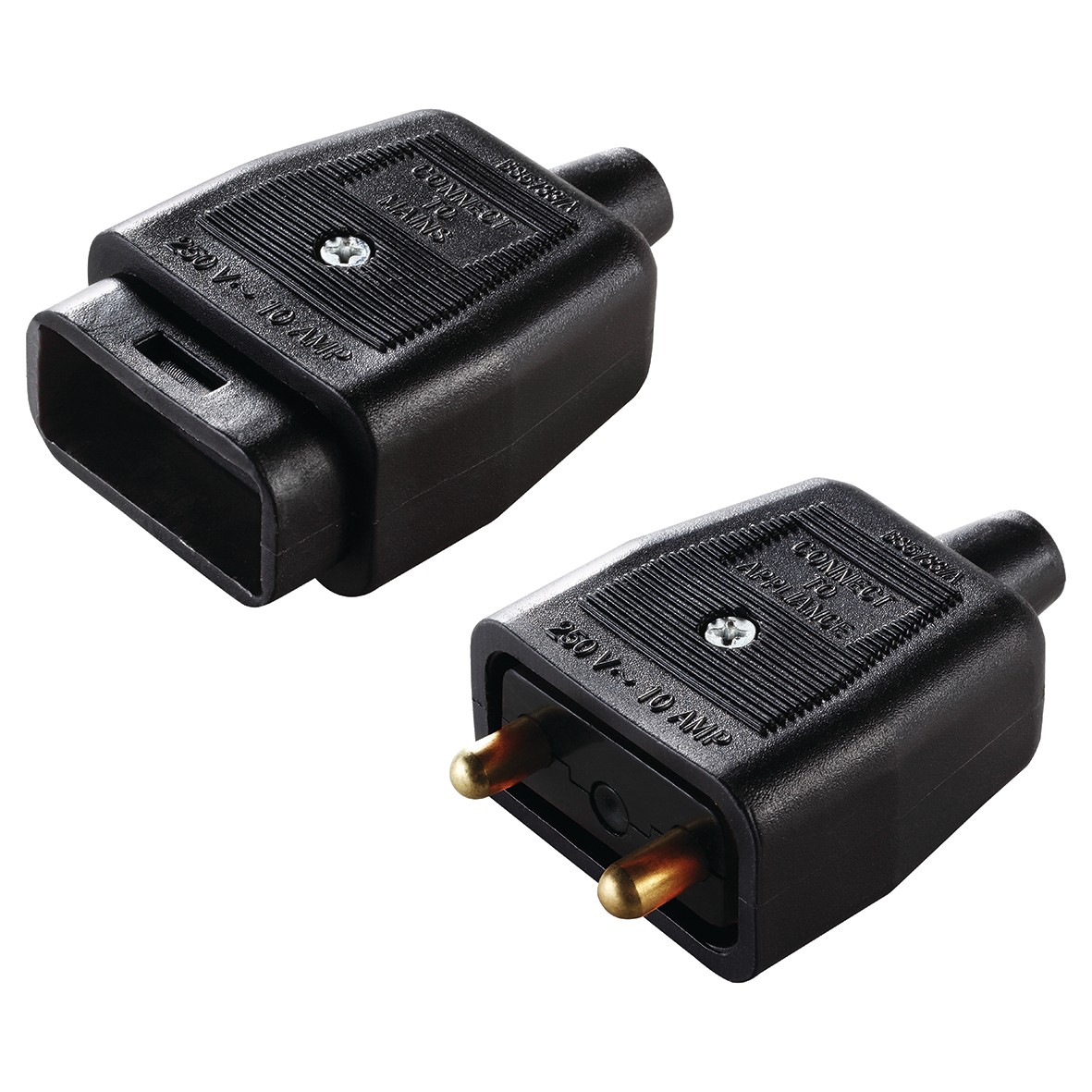 BG 2 X 10A 2 PIN HD REV Inline CONNECTOR BLK 682953