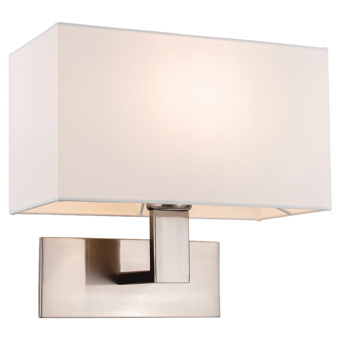 Altro Raffles Indoor Wall Light with Cream Shade - Brushed Steel 683678