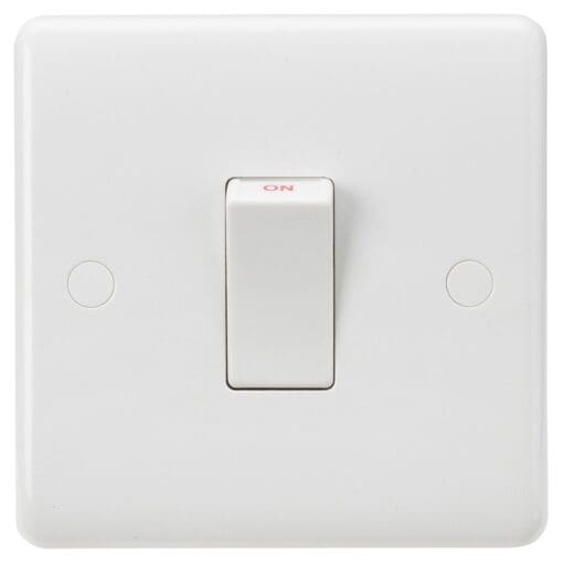 Knightsbridge 45A 1 Gang Double Pole Cooker Switch Æ’?" White 684066