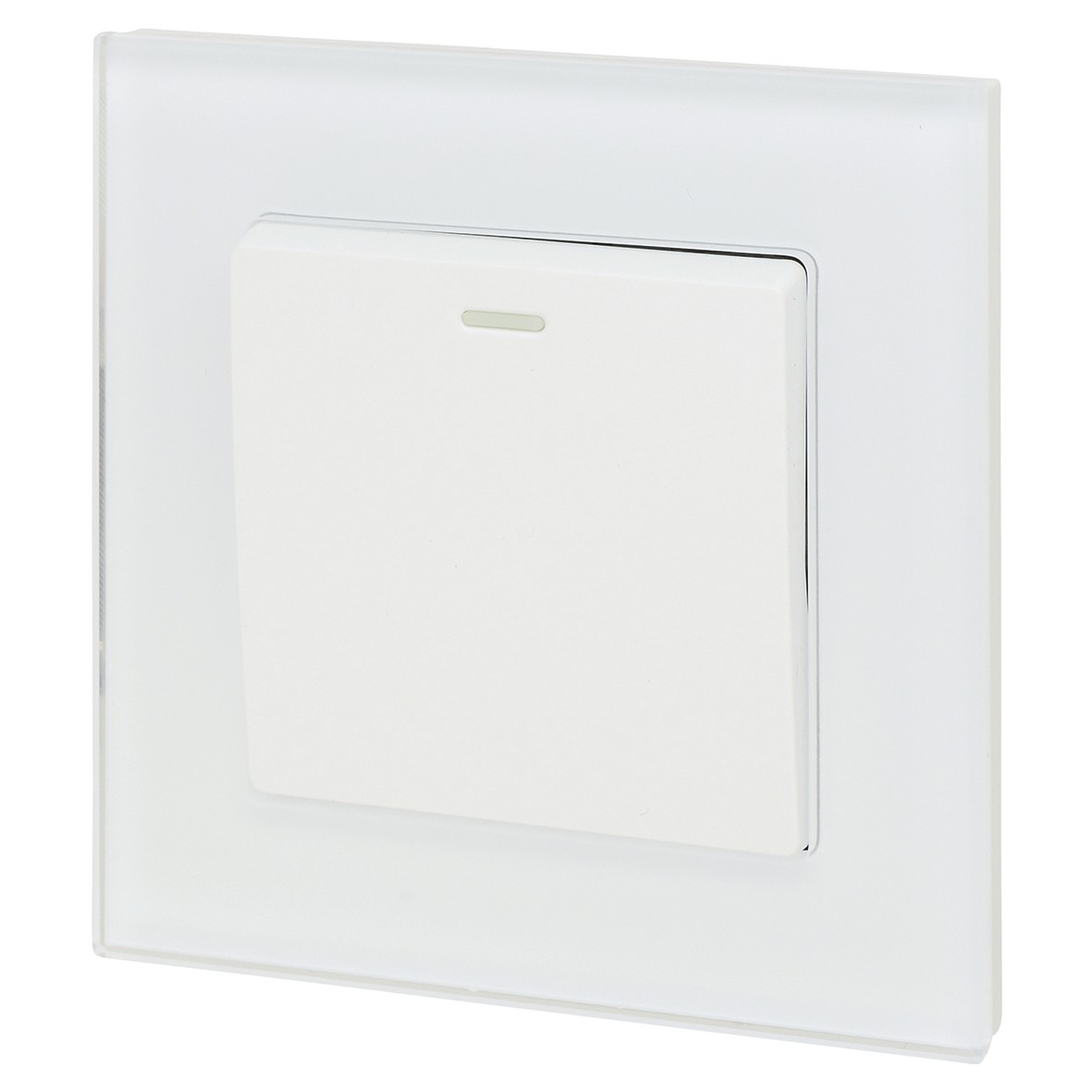 Retrotouch 10A 1 Gang Intermediate Switch - White Plain Glass 690364