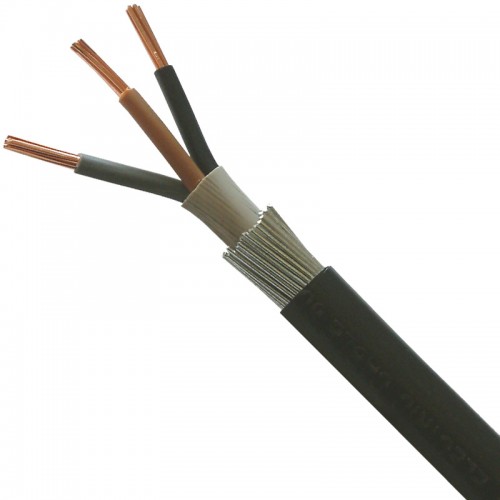 6943B 3 Core LSF SWA Cable - 4mm x 25m - Black 711494
