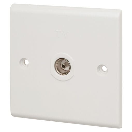 5x Deta 1 Gang Coaxial Point - White 696790
