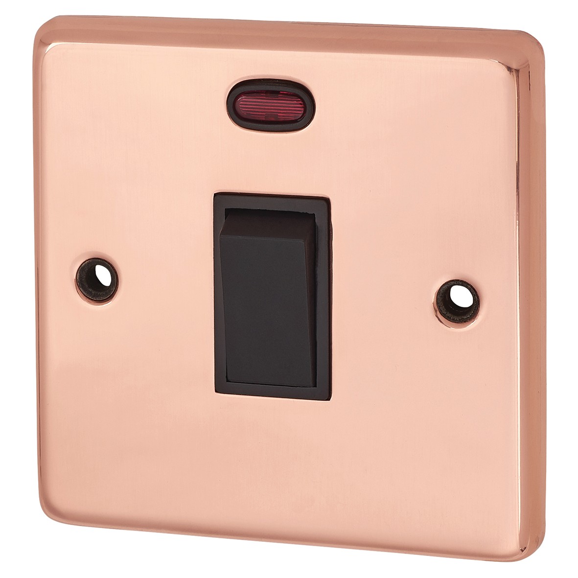 G&H Brassware 20A Double Pole Switch with Neon - Bright Copper 697184