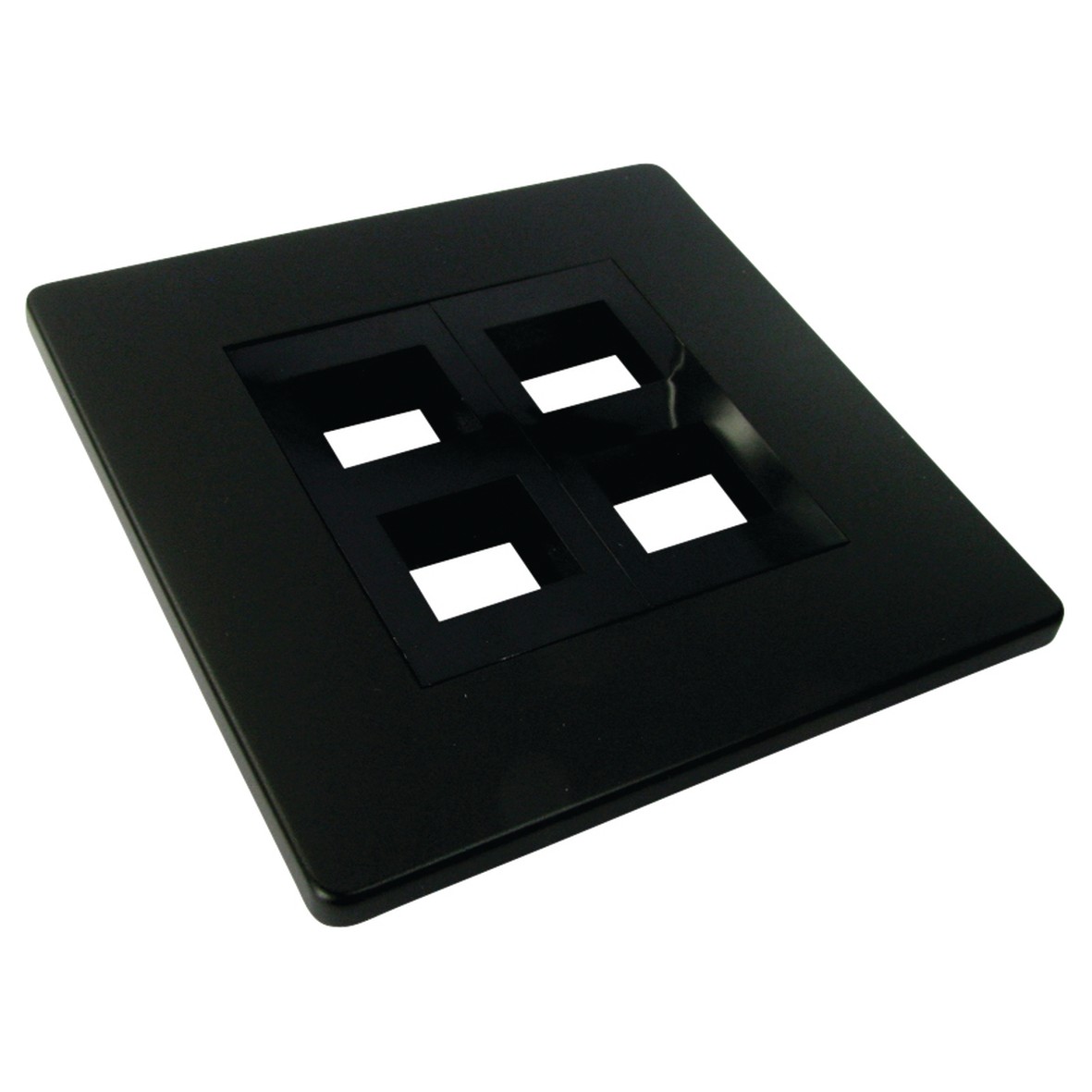 4 Way Screwless Keystone Wall plate Satin Black 698982