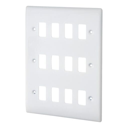 Grid Nexus Moulded 12 Gang Front Plate 702071