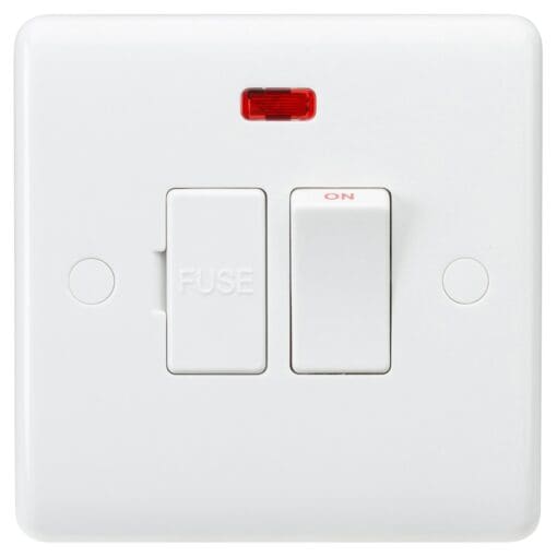 Knightsbridge 13A 1 Gang Switch Fused Spur with Neon Æ’? White" 713883