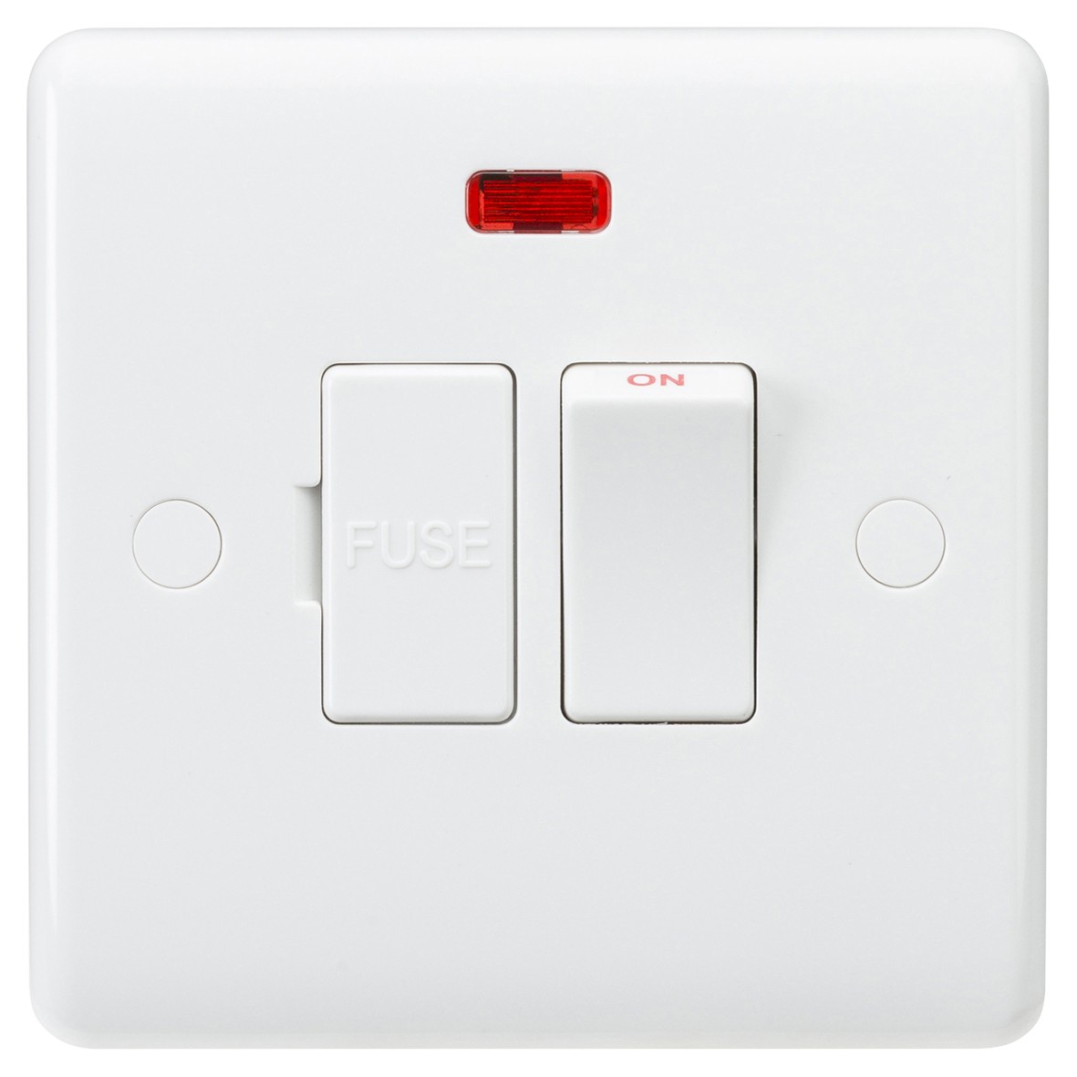 Knightsbridge 13A 1 Gang Switch Fused Spur with Neon Æ’? White" 713883