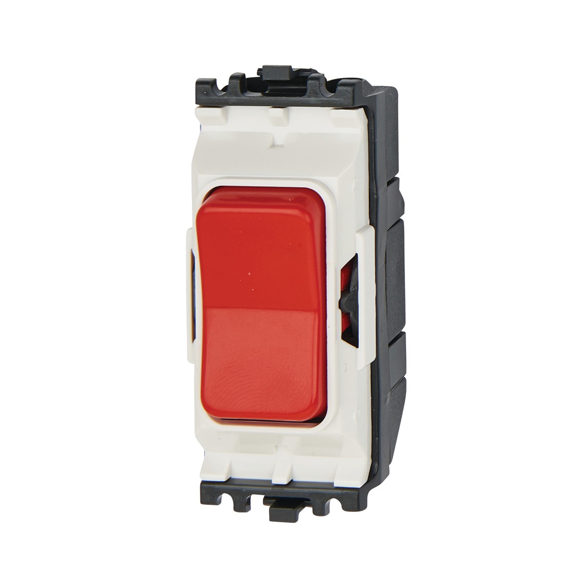 MK 10A 2 Way Single Pole Grid Switch with Centre Off Switch - Red 713997