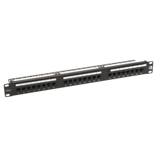 Patch Panel Cat6 Unshielded 24Port Rear Punch With Rear Cable Managemen 722960