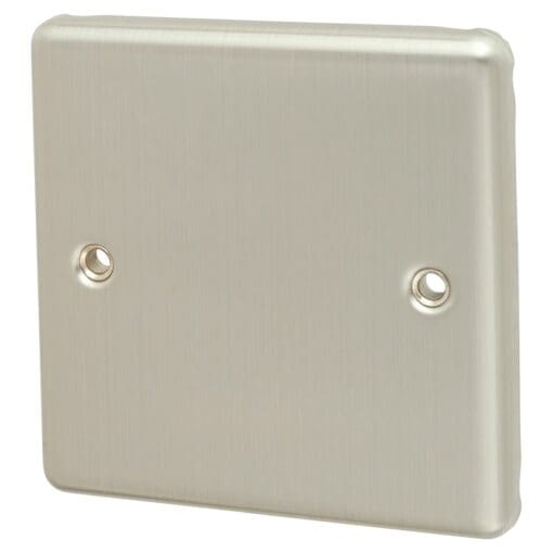 Eurolite Enhance Decorative 1 Gang Blanking Plate - Satin Steel 723390