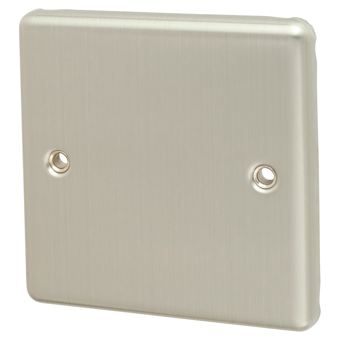 Eurolite Enhance Decorative 1 Gang Blanking Plate - Satin Steel 723390