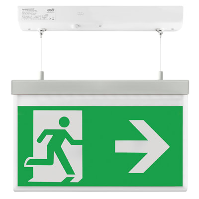 Ovia Vanex 2W LED Emergency Exit Suspended Sign with Left/Right Arrow L 723524
