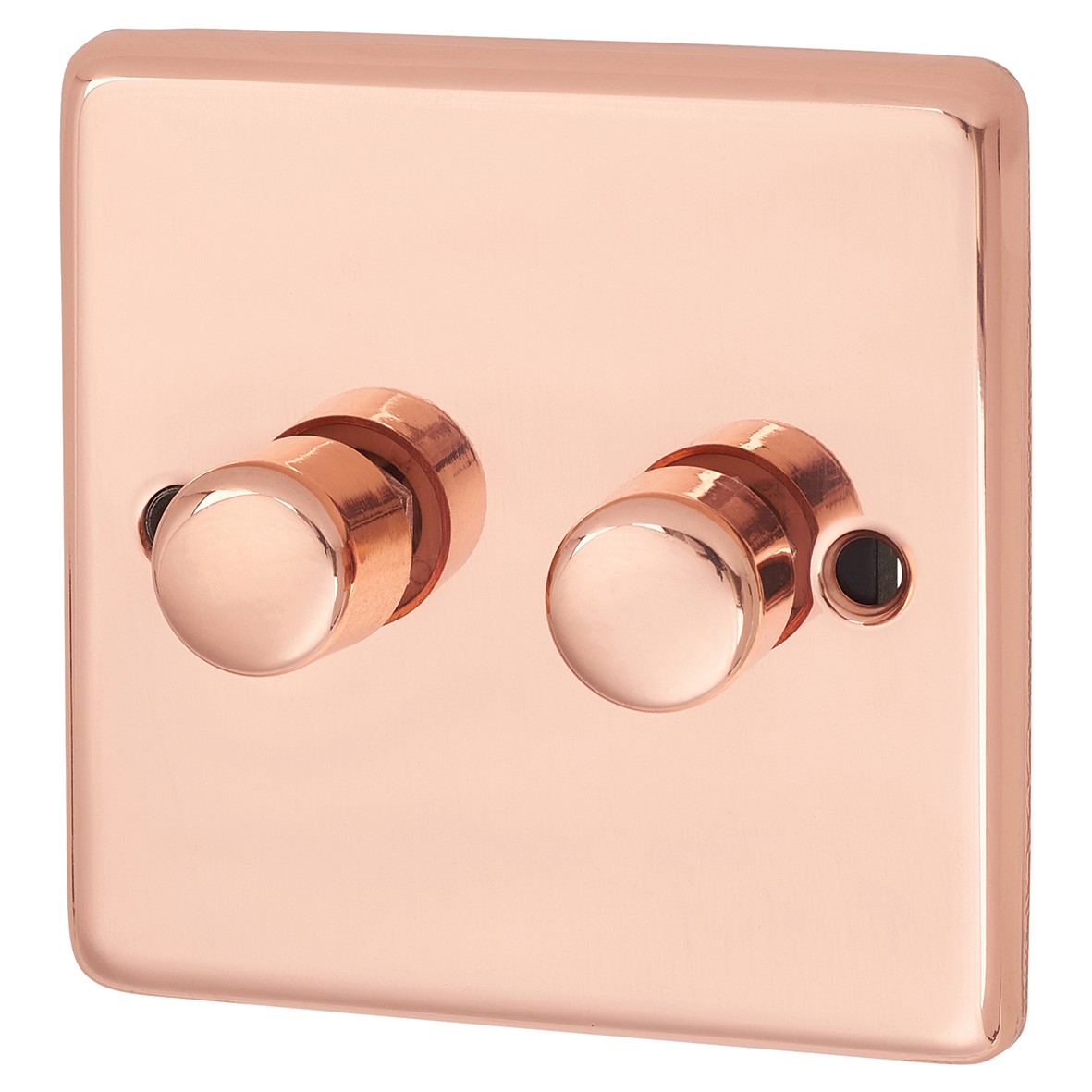 G&H Brassware 2 Gang LED Dimmer Switch - Bright Copper 724473