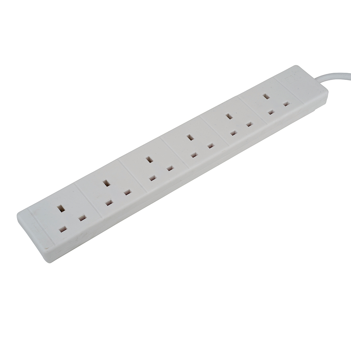 5x 13A 6 Way Extension Socket & Lead - White 727039