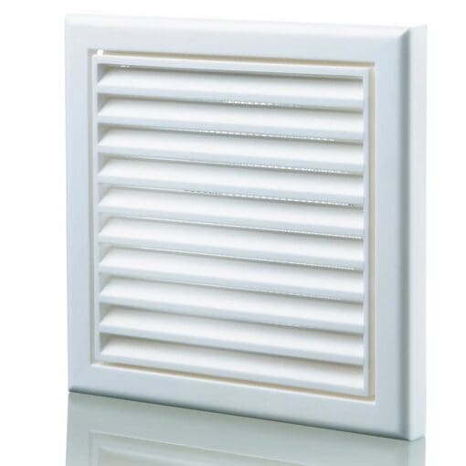 BLAUBERG PLASTIC FIXED BLADE GRILLE 155MM WHITE 729395