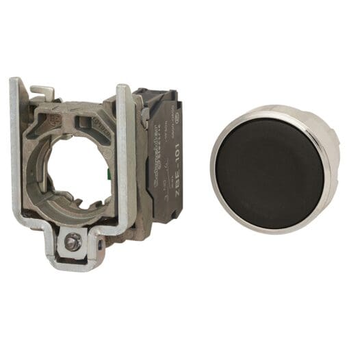 Schneider XB4 Series Flush Push Button 1NO - Black 735550
