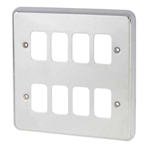 MK 8 Module Grid Front Plate - Polished Chrome 741748