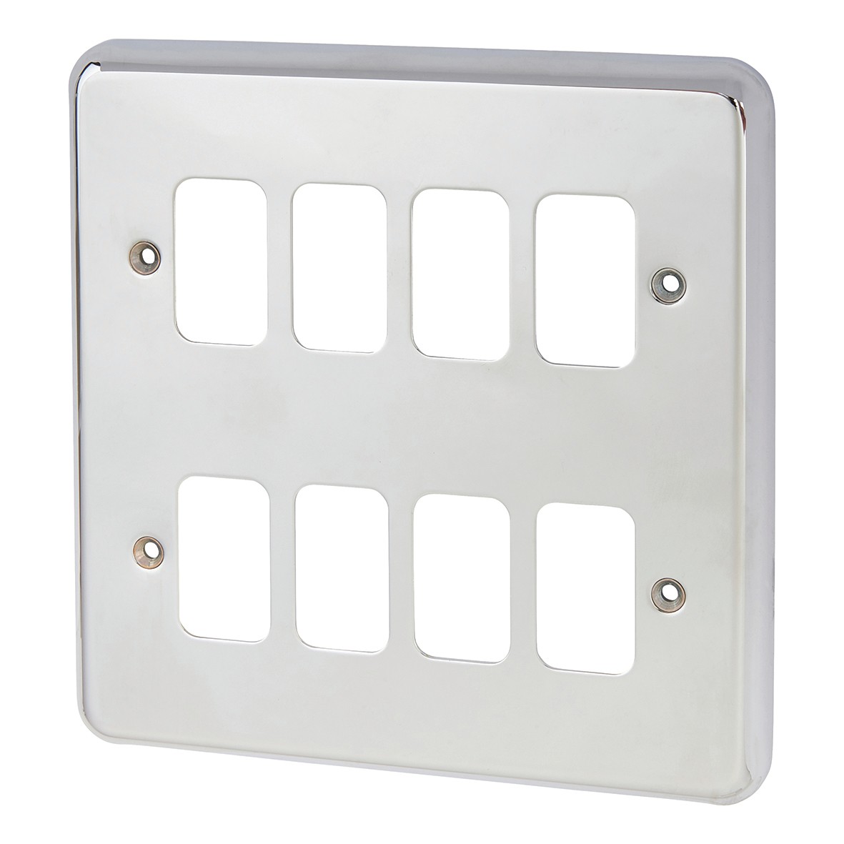 MK 8 Module Grid Front Plate - Polished Chrome 741748