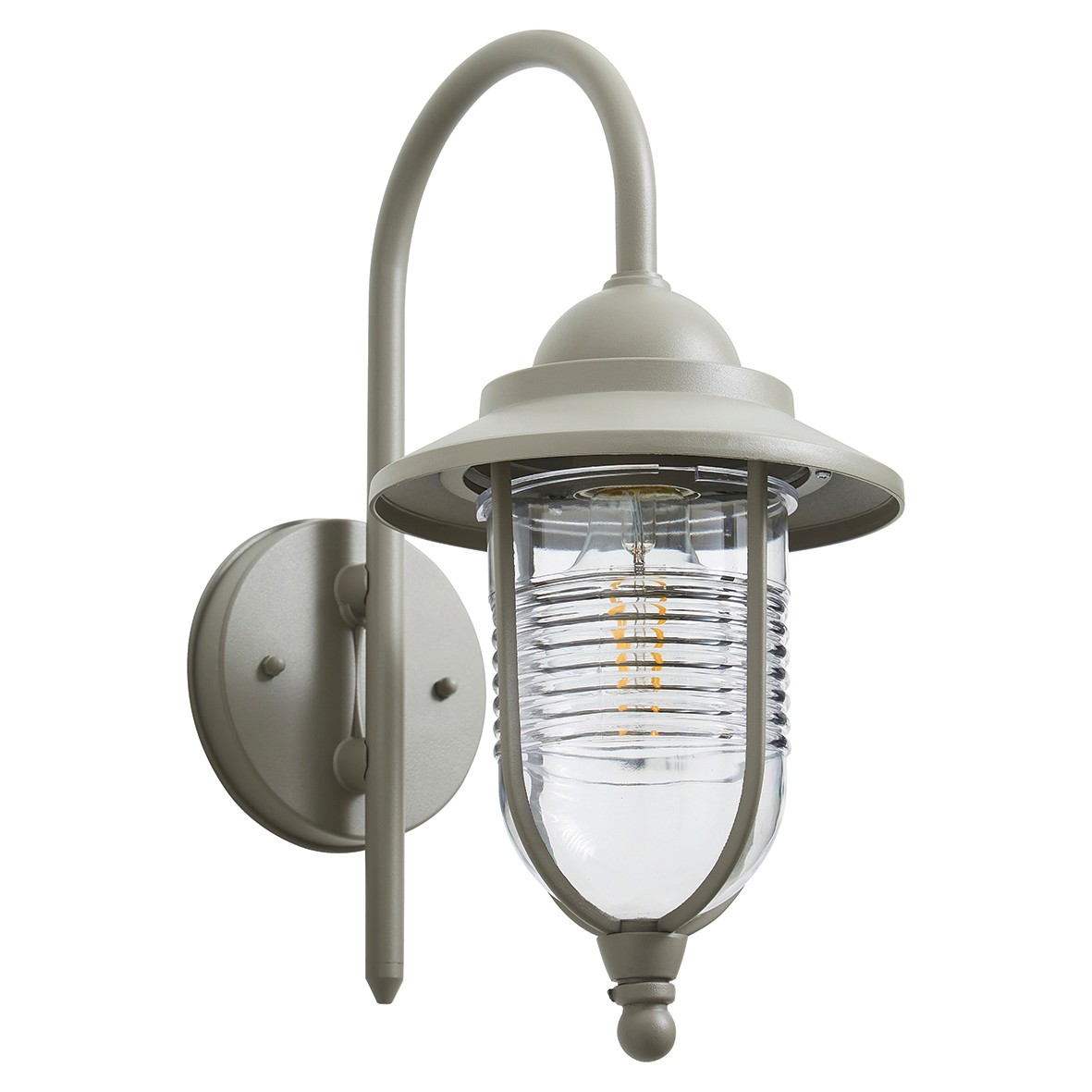 Forum Zinc Eris Fishermans Outdoor Wall Lantern - IP44 - Dove Grey 746163