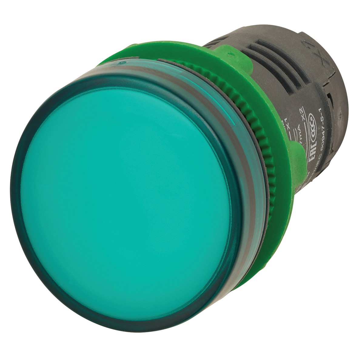 Schneider 230V Monolithic LED Pilot Light - Green 752059