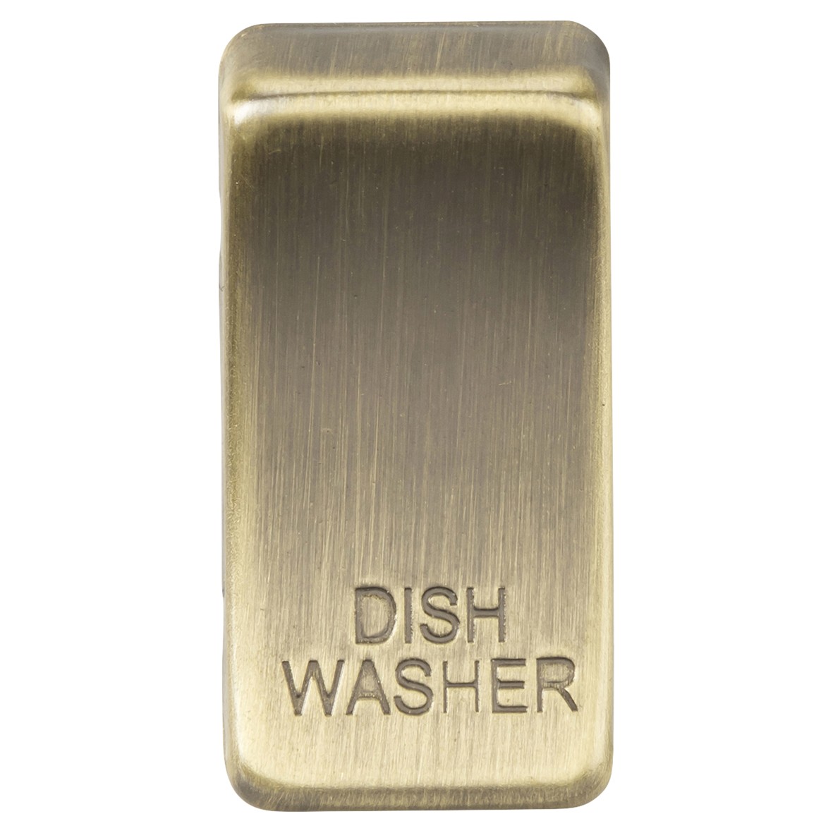 Knightsbridge Printed Grid Switch Rocker - Dishwasher - Antique Brass 752097