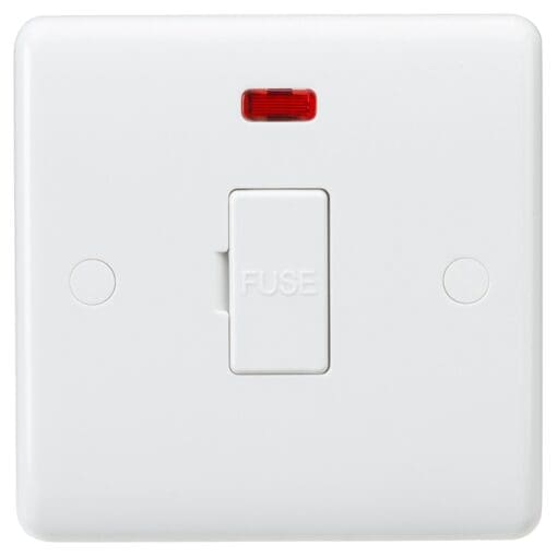 Knightsbridge 13A 1 Gang Unswitched Fused Spur with Neon - White 752810