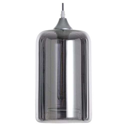 Silver Hand Blown Glass Narrow Cylinder Shade 753117