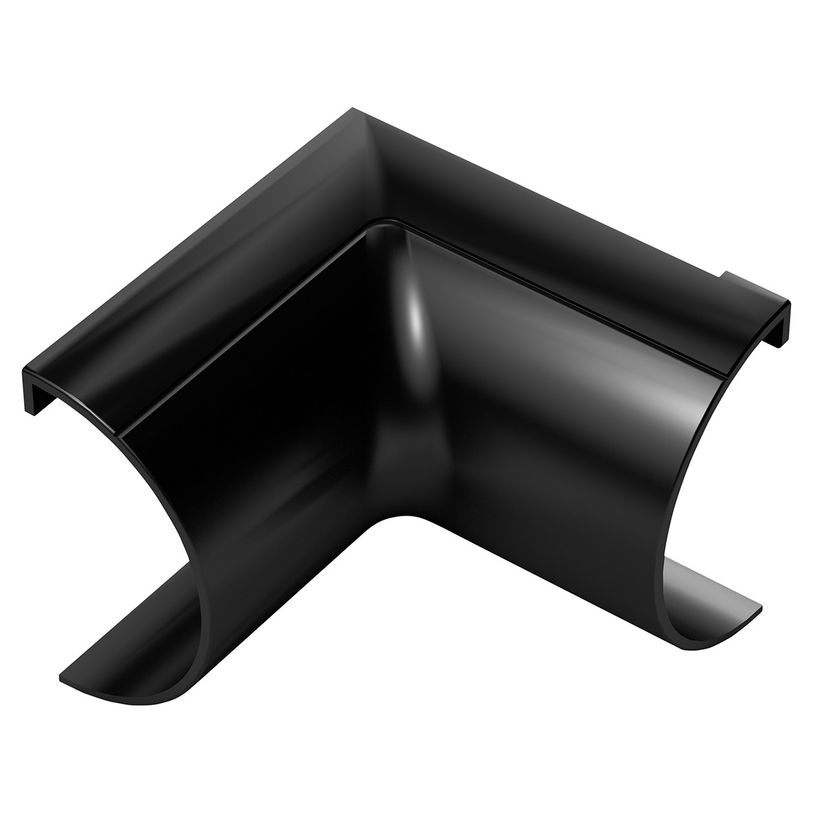 D-Line 1/2 Round Mini PVC Trunking Internal Bend - 30 x 15mm - Clip-Ove 754277