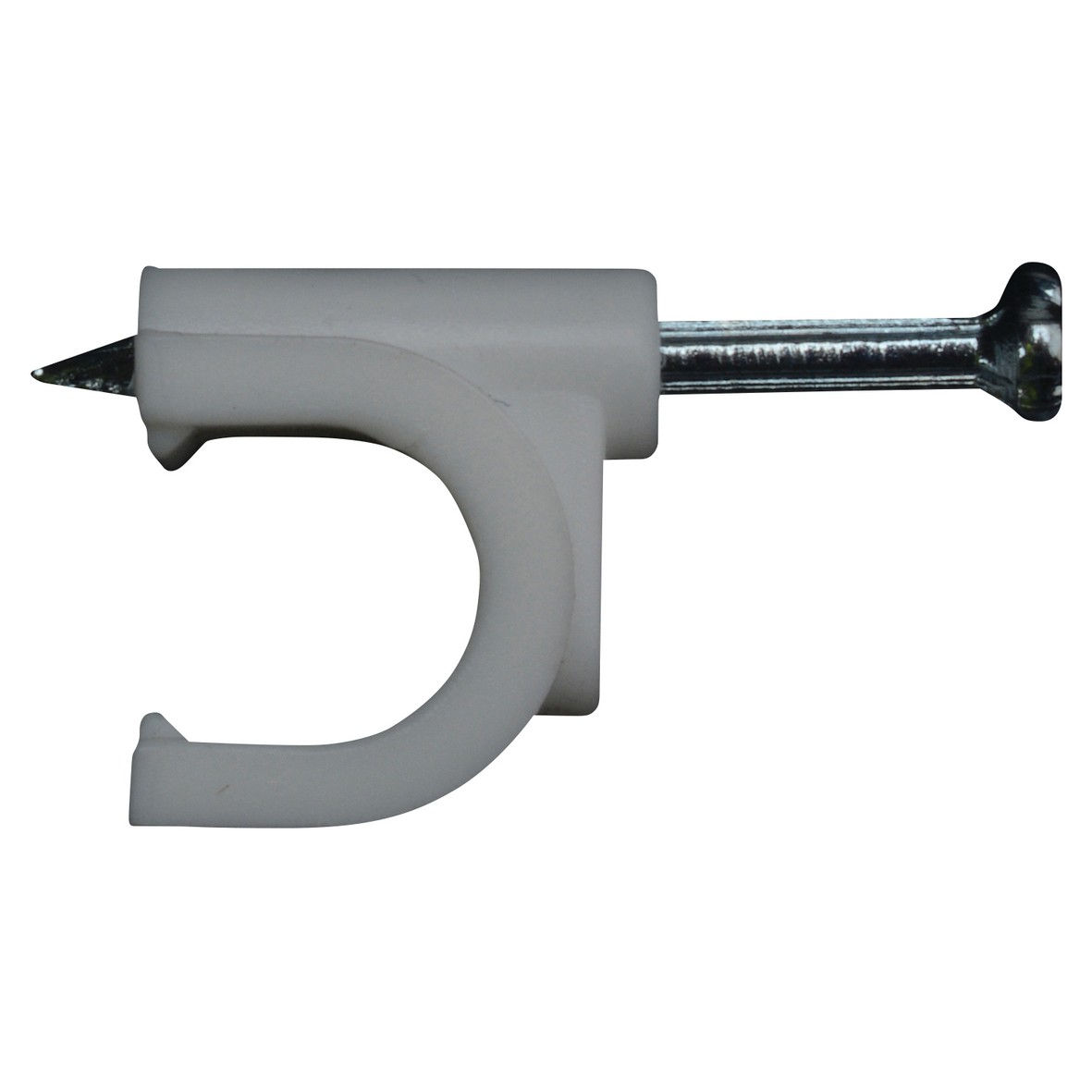 Forgefix 5-6mm Round White Cable Clips - Pack 100 756690