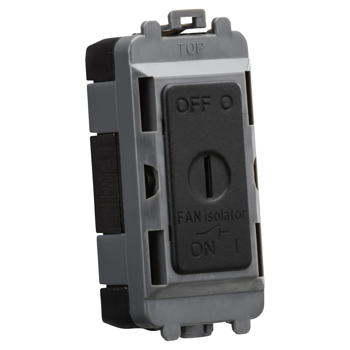 Knightsbridge 10A Triple Pole Fan Isolator Key Grid Switch - Matt Black 757876