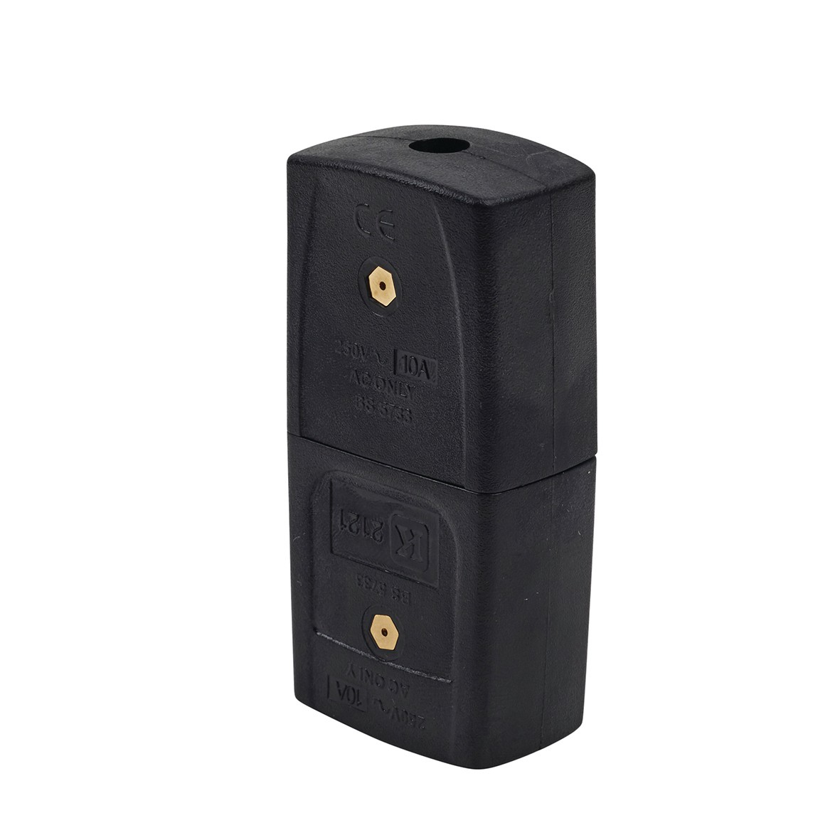 10A 3 Pin Plug & Socket - Black 758950