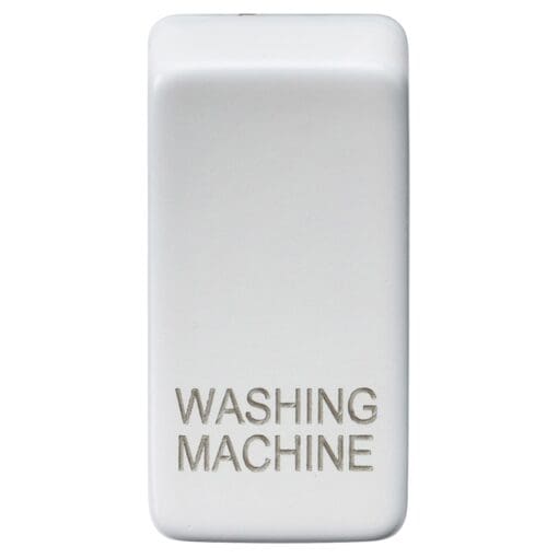 Knightsbridge Printed Grid Switch Rocker - Washing Machine - Matt White 759354