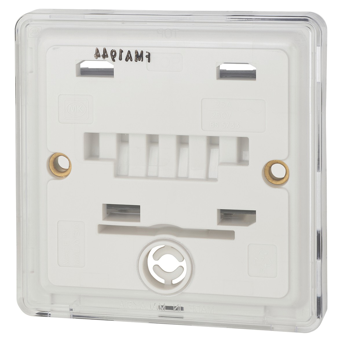 MK 25A 1 Gang Connection Unit Front Flex Outlet - White 768067