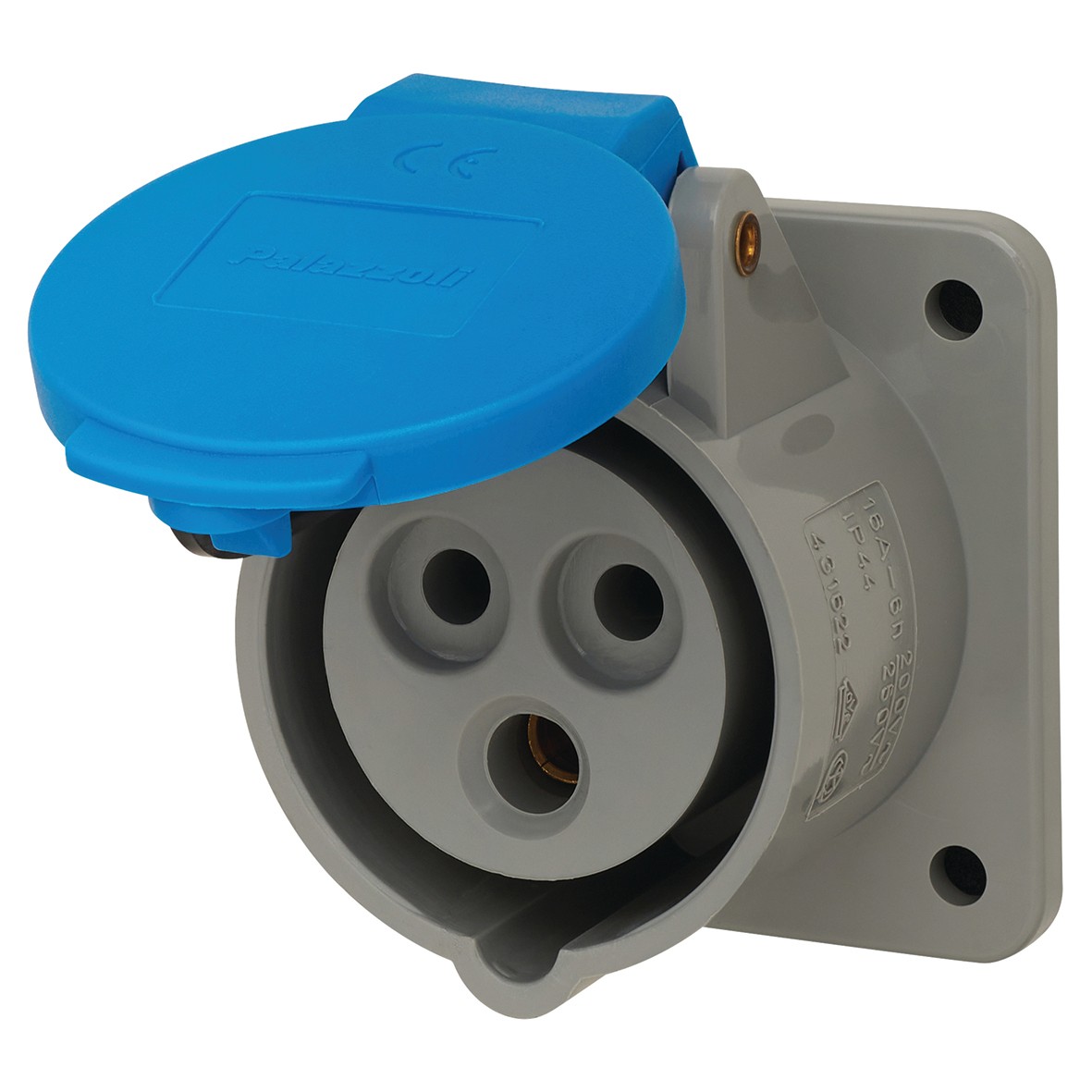 16A 2 Pin & Earth Panel Socket - Blue 771501