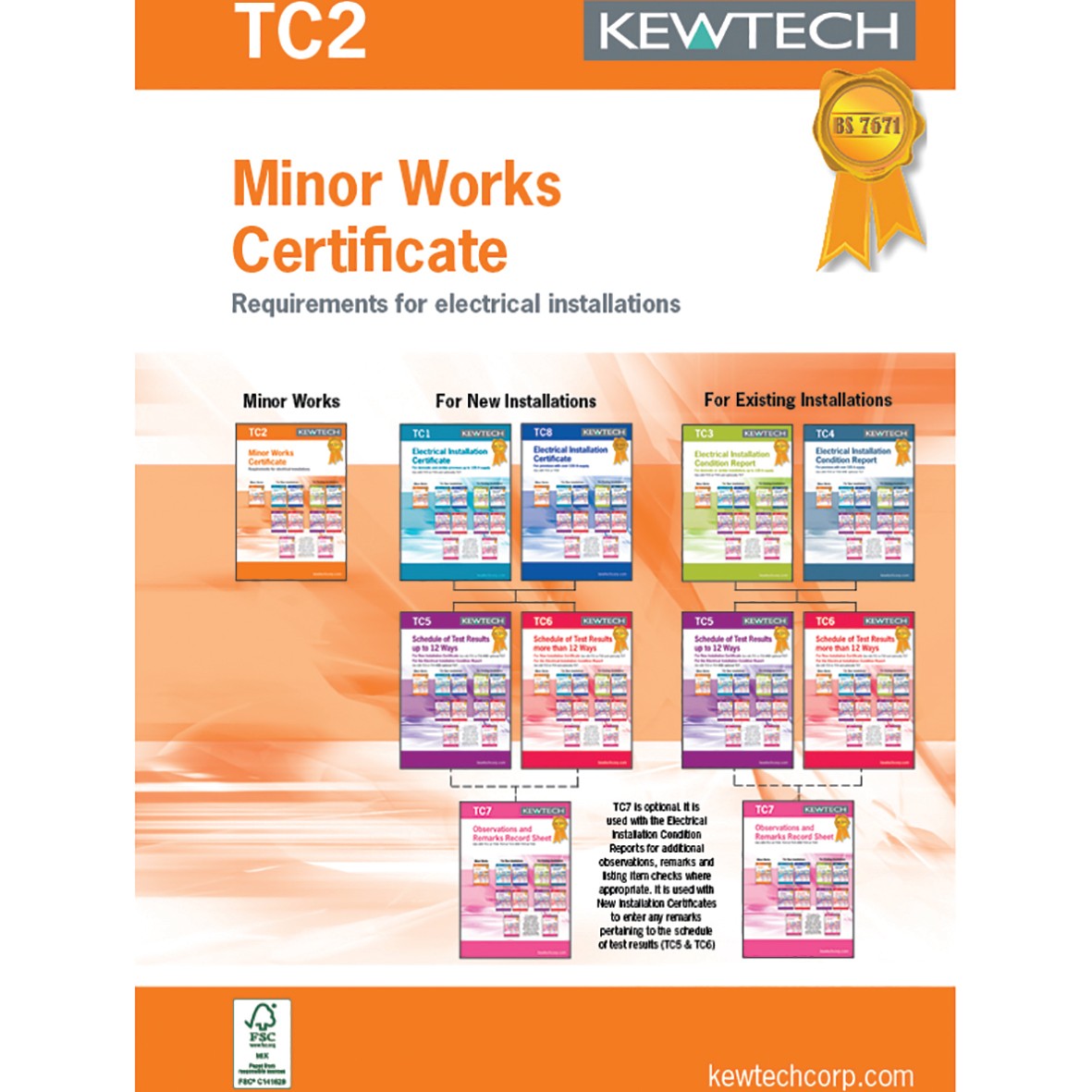 Kewtech Minor Works Certificate Book 777469