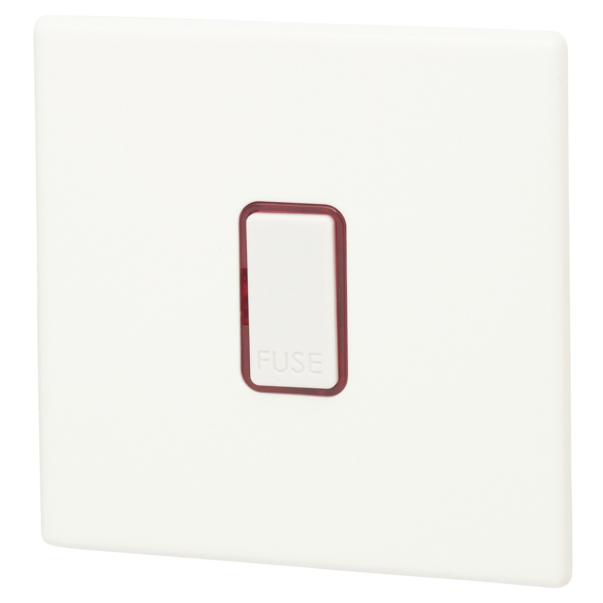 Hamilton Hartland G2 13A Gang Fuse with Neon Halo Matt White/Red 779002