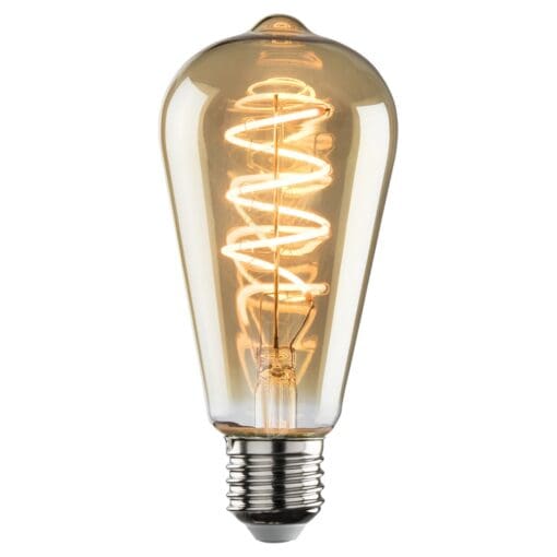 Knightsbridge 4W ES-E27 LED Filament Vintage Dimmable Squirrel Cage Spiral Lamp - Amber - 180 779303