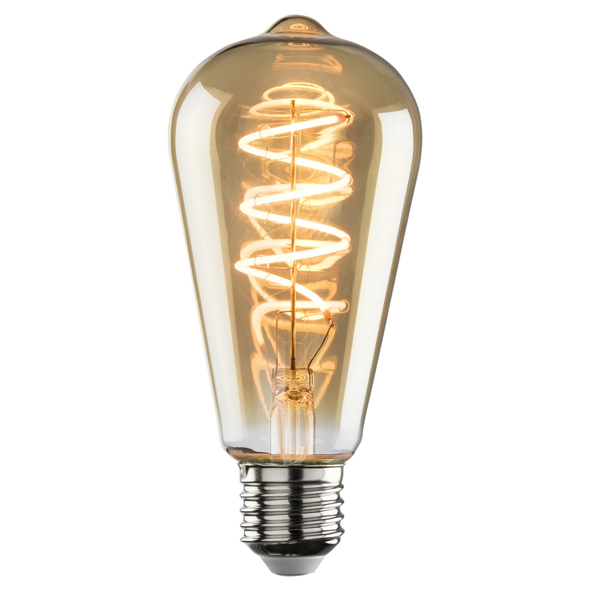 Knightsbridge 4W ES-E27 LED Filament Vintage Dimmable Squirrel Cage Spiral Lamp - Amber - 180 779303
