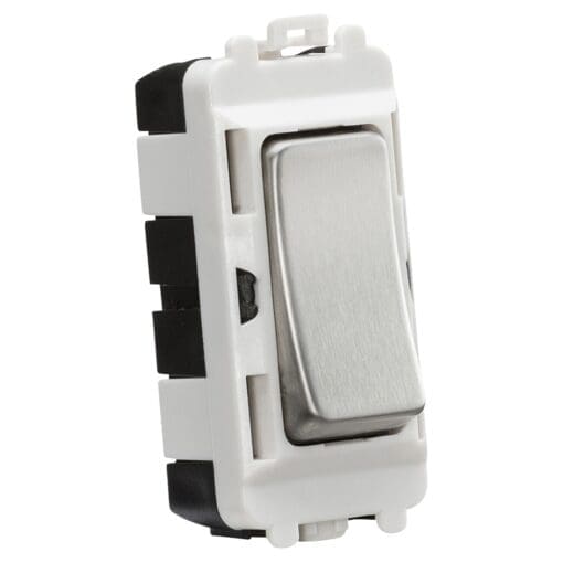 Knightsbridge 20AX Intermediate Grid Switch - Brushed Chrome 779589