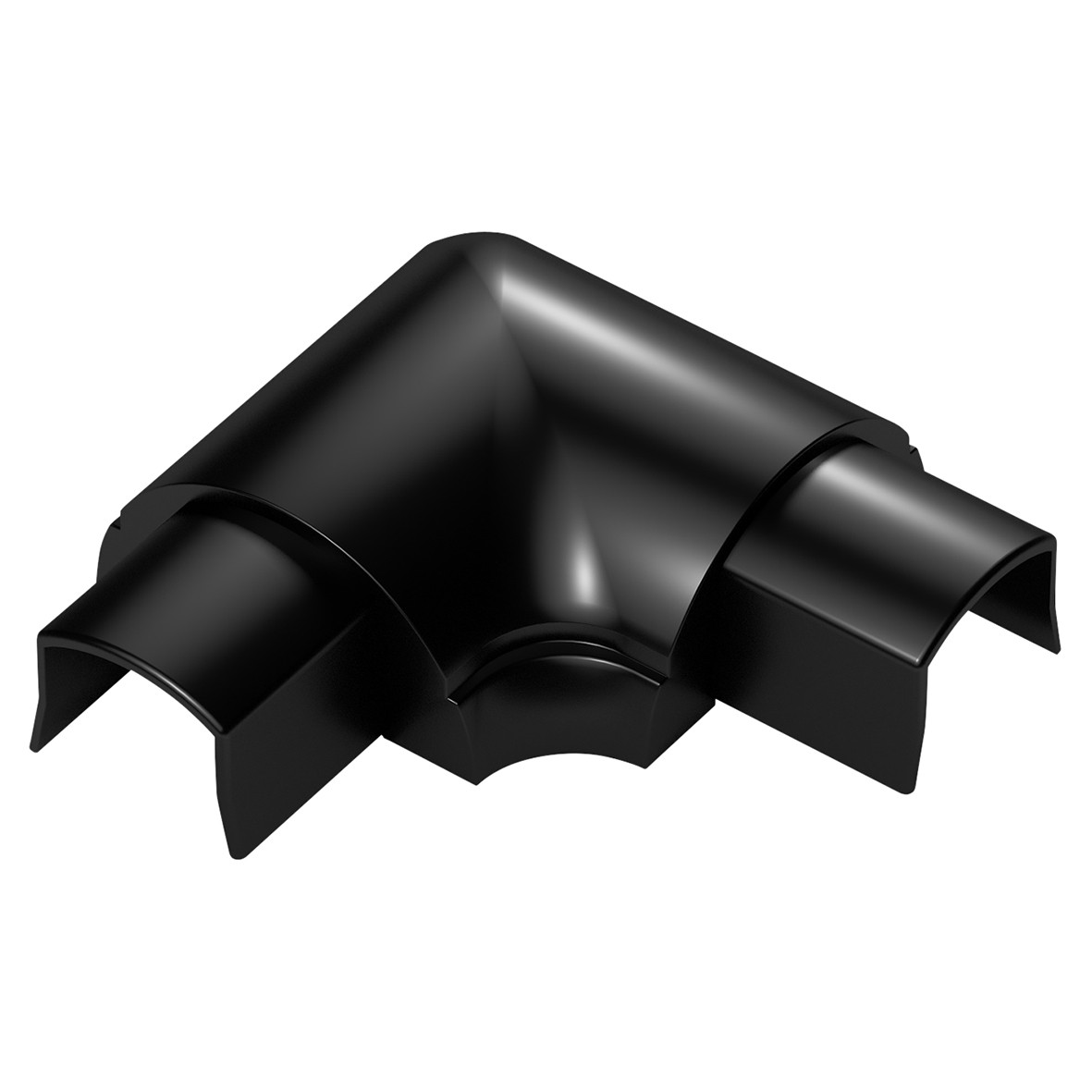 D-Line 1/2 Round Micro PVC Trunking Flat Bend - 16 x 8mm - Smooth-Fit - 780430