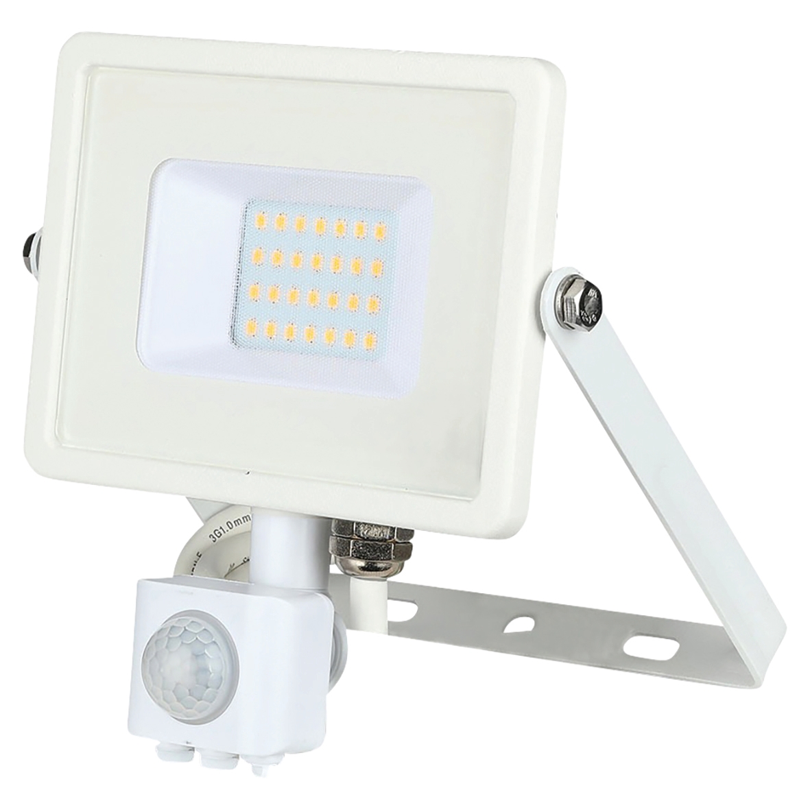 V-TAC 20W SMD LED PIR Floodlight - 4000K Cool White - Black 784094