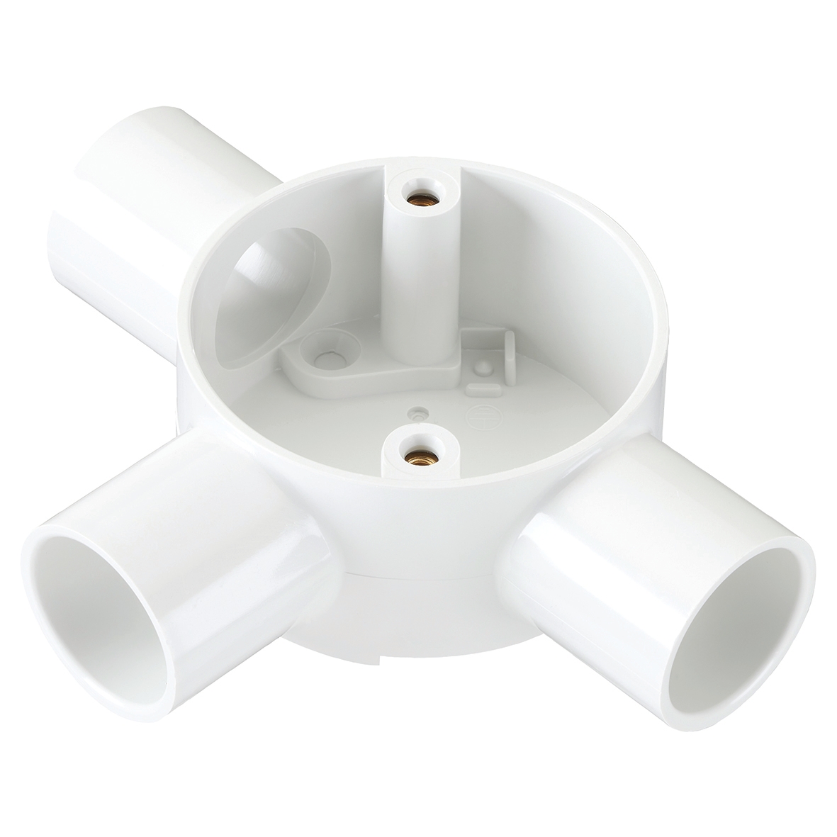 10x MK Egatube PVC-U Tee Box 3-Way 25mm - White 787342