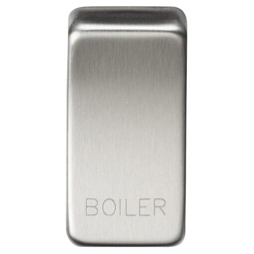 Knightsbridge Printed Grid Switch Rocker - Boiler - Brushed Chrome 792505