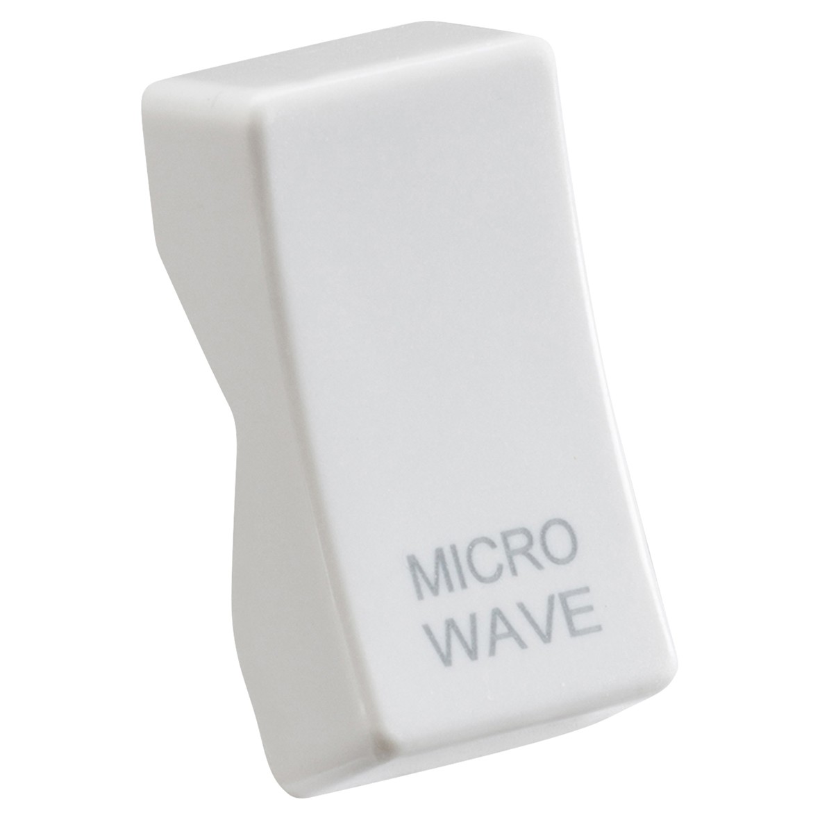 Knightsbridge Printed Curved Edge Grid Switch Rocker - Microwave - Whit 792726