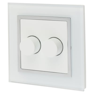 Retrotouch Crystal 150W 2 Gang 2 Way Push On/Off Rotary Intelligent LED 796445